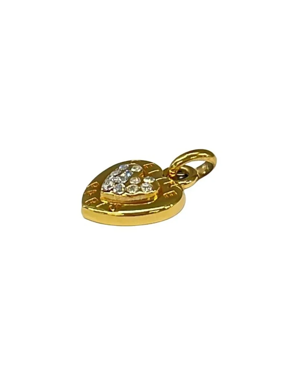 Celine Pendant Gold Clear Rhinestone